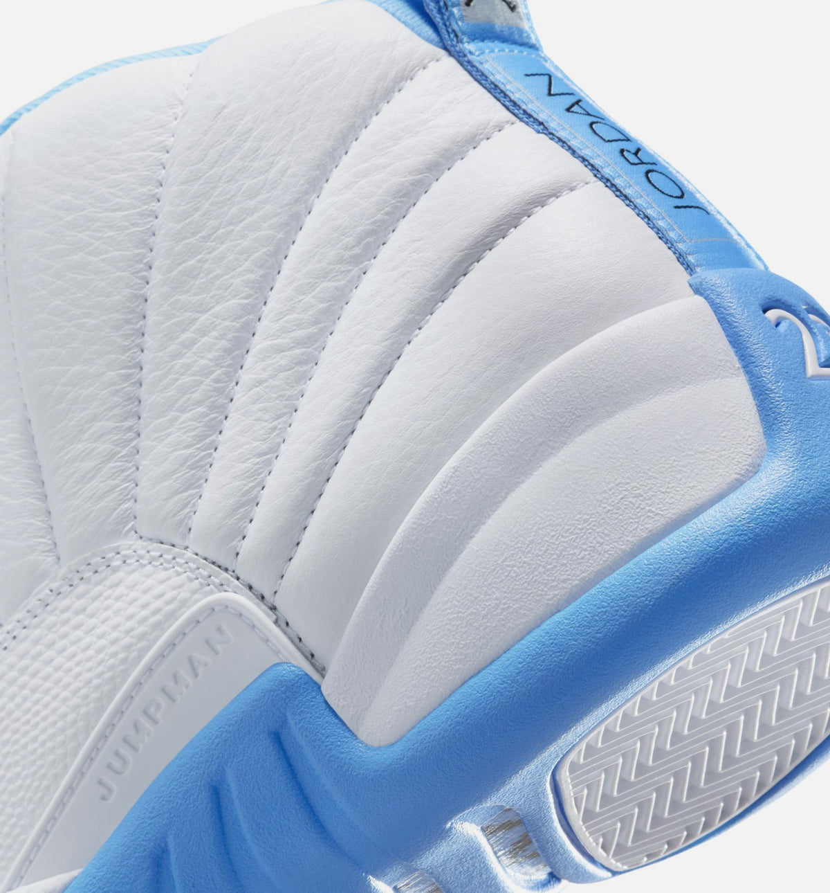 Air Jordan 12 Retro White & University Blue Men's Lifestyle Shoes - White/University Blue/Metallic Silver