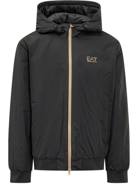 Ea7 Emporio Armani logo-print zip-up jacket