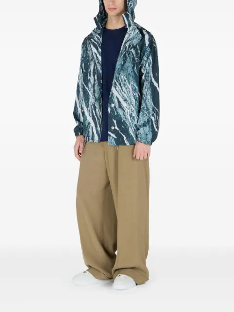 Roberto Cavalli marble-print bomber jacket