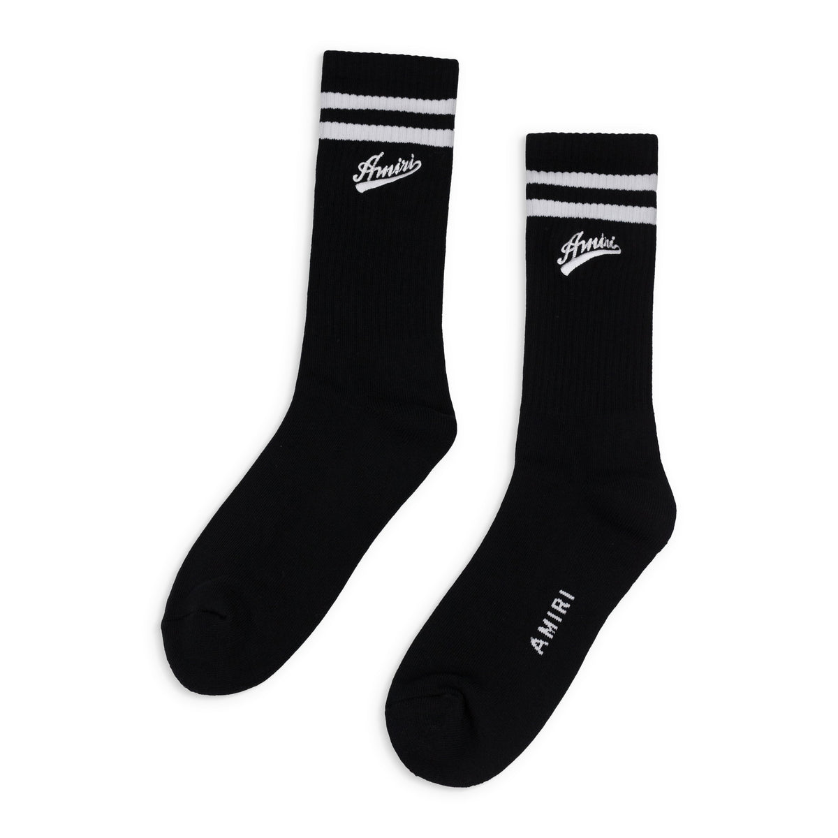 Black/White Varsity Script Sock