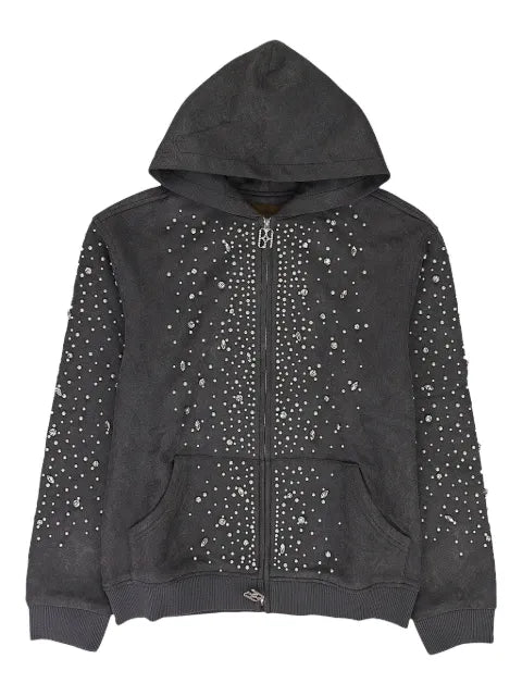 BIRTH OF ROYAL CHILD pearl-embellished zip-up hoodie