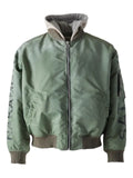 SATOSHI NAKAMOTO hooded graphic bomber jacket
