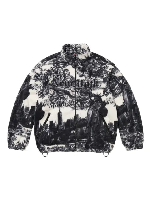 Supreme New York printed fleece jacket