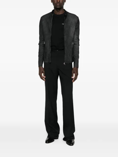 Giorgio Brato leather jacket with zip fastening