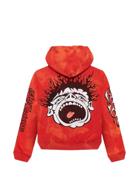 HELLSTAR distressed graphic-print hoodie