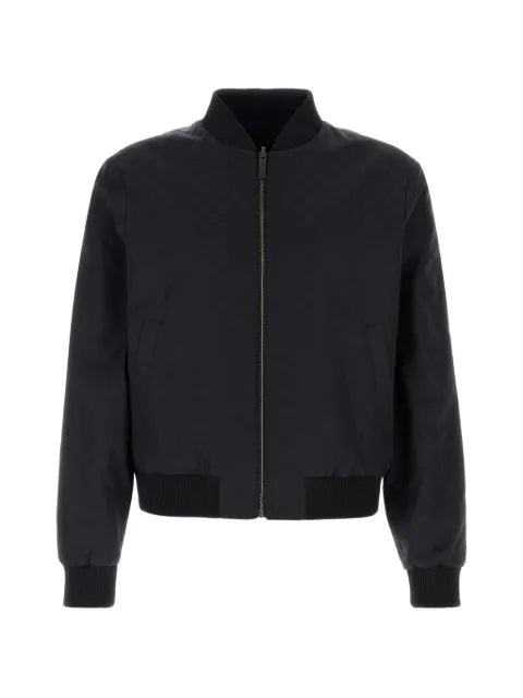 Gucci reversible light silk faille zip jacket