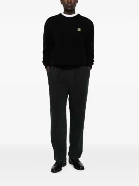 American Vintage Vitow logo-patch knit sweater