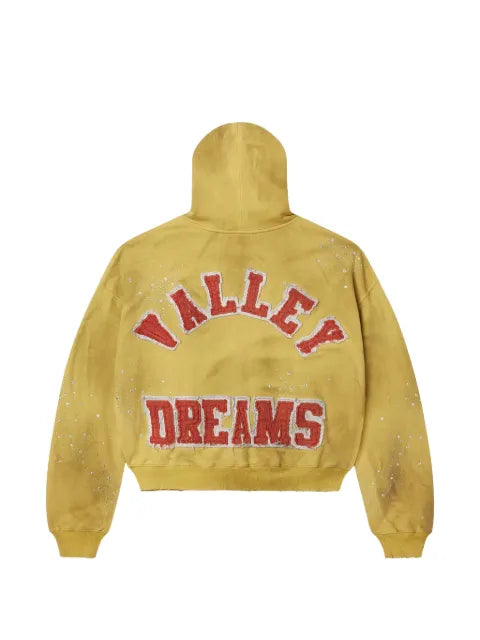 Vale Forever Sun Custered distressed logo-patch hoodie