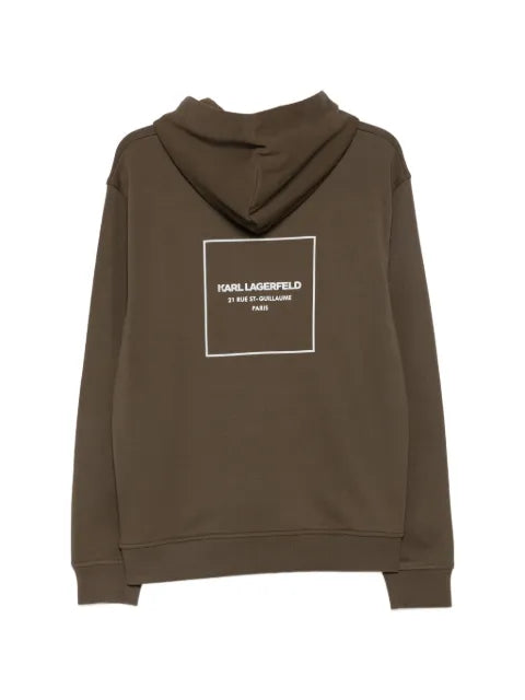 Karl Lagerfeld logo-print drawstring hoodie