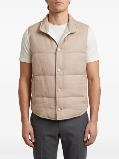 Brunello Cucinelli padded button-down waistcoats