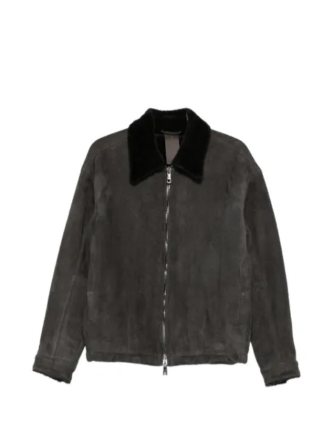 Giorgio Brato shearling-collar suede jacket