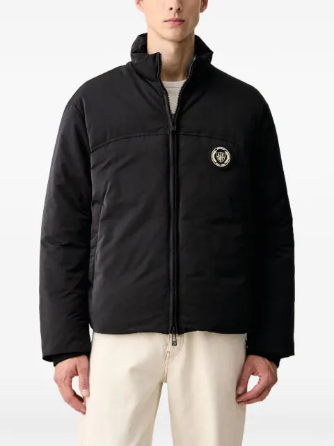 Armani Exchange logo-patch puffer jacket
