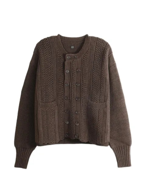 TAIGA TAKAHASHI LOT.506 double-breasted textured-knit cardigan