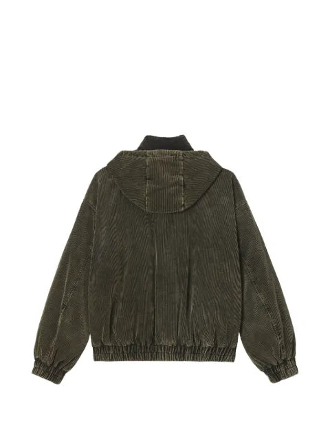 FIVE CM hooded corduroy jacket