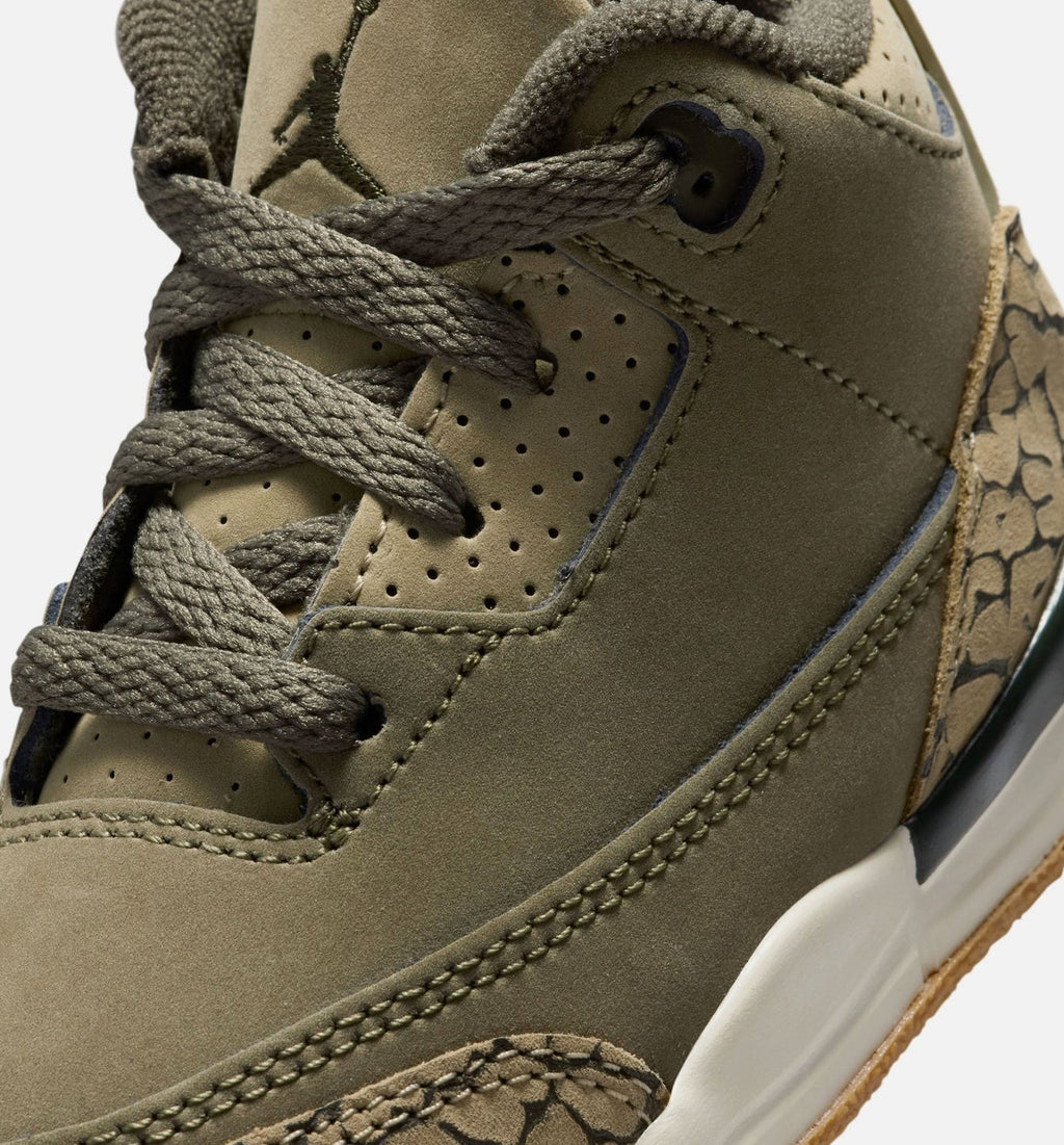 Air Jordan 3 Retro Medium Olive Infant/Toddler Lifestyle Shoes - Medium Olive/Sequoia/Neutral Olive/Sail
