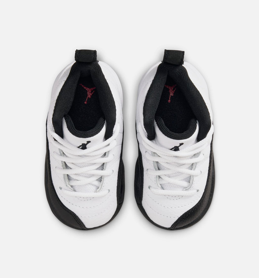 Air Jordan 12 Retro Taxi – Infant/Toddler Lifestyle Shoe in White/Black/Taxi