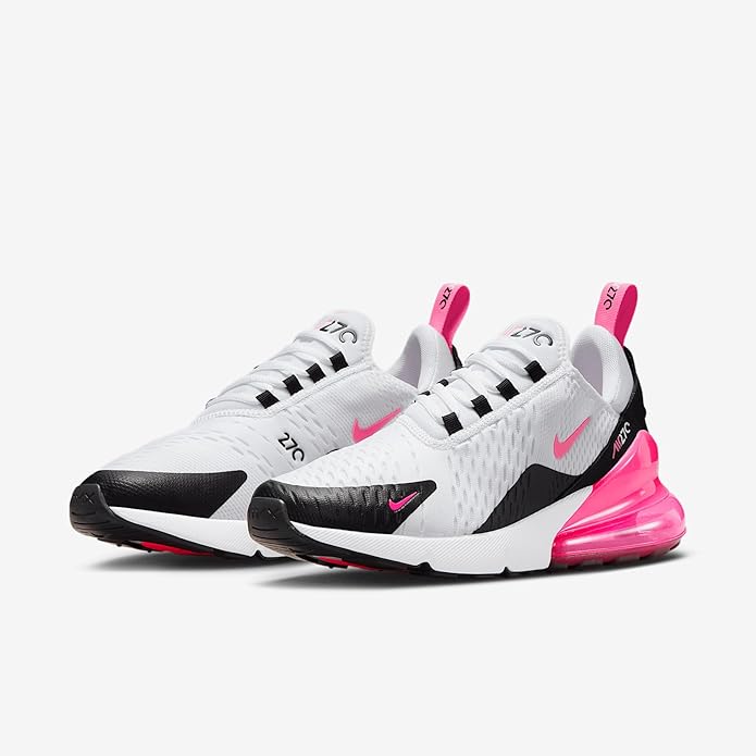 Women's Nike Air Max 270 White/Hyper Pink-Black-White (AH6789 127)