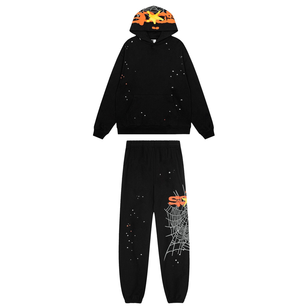 Sp5der Spiderweb Graphic Hoodie & Jogger Matching Set