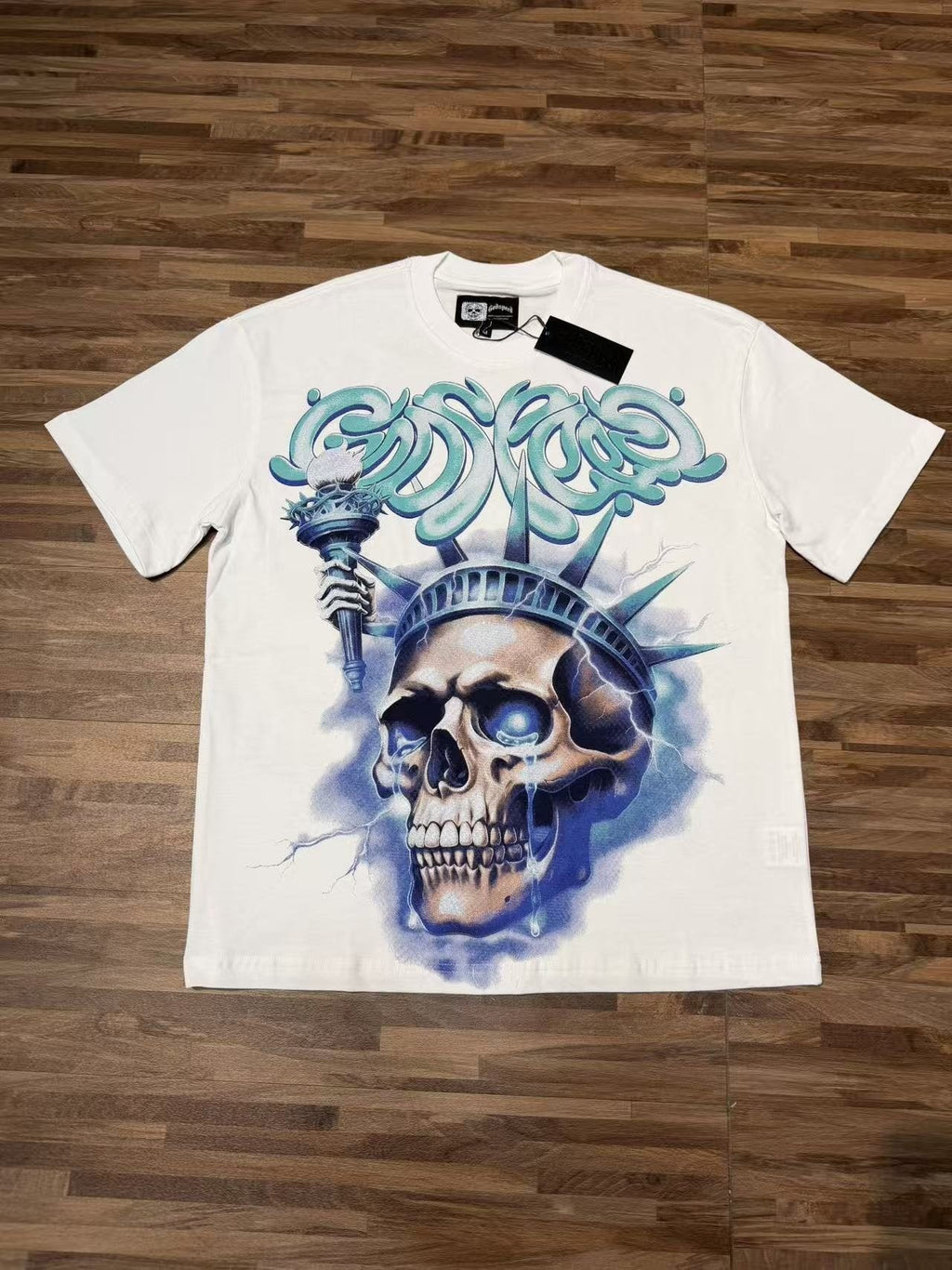 Godspeed Skull Liberty Graphic T-Shirt