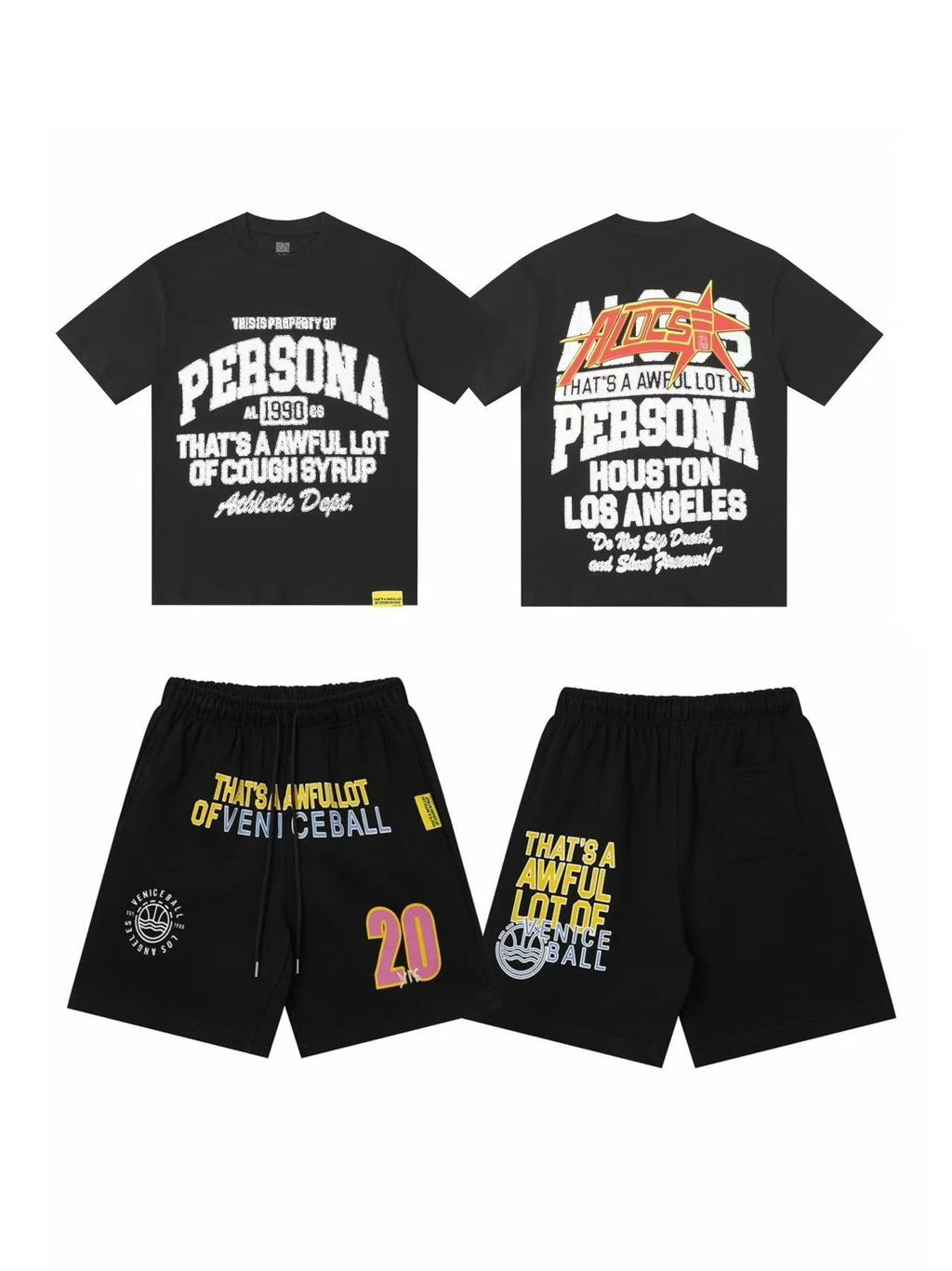 THAT'S A AWFUL LOT OF COUGH SYRUP Persona Houston Short-Sleeve Set
