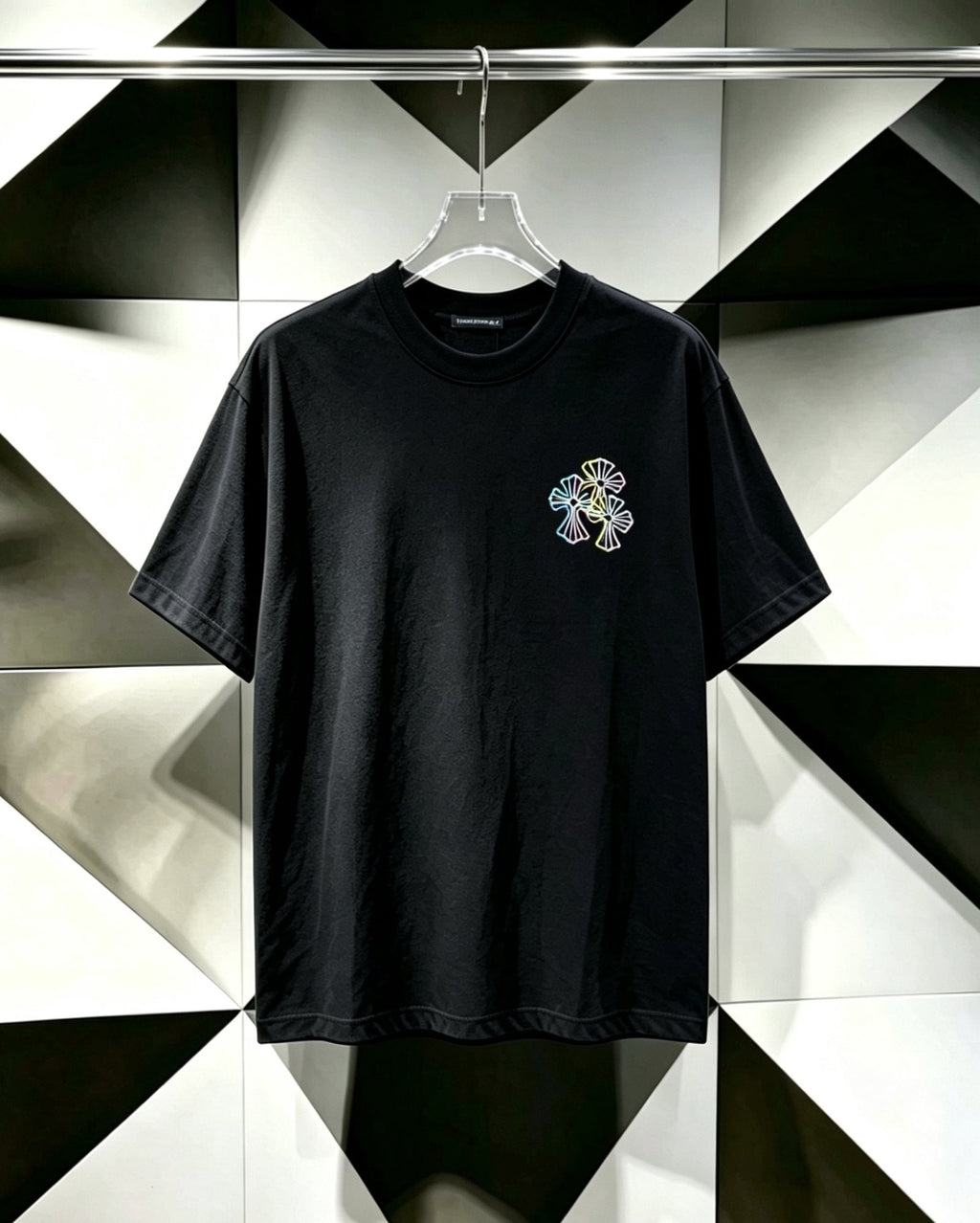 Chrome Hearts Floral Cross Short-Sleeve T-Shirt