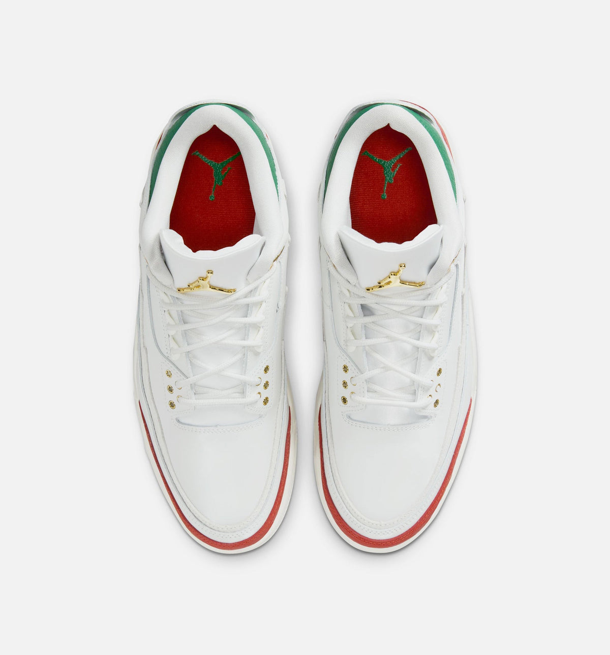 Air Jordan 3 Retro El Vuelo Men's Lifestyle Shoe - Summit White/Pine Green/Dragon Red/Metallic Gold