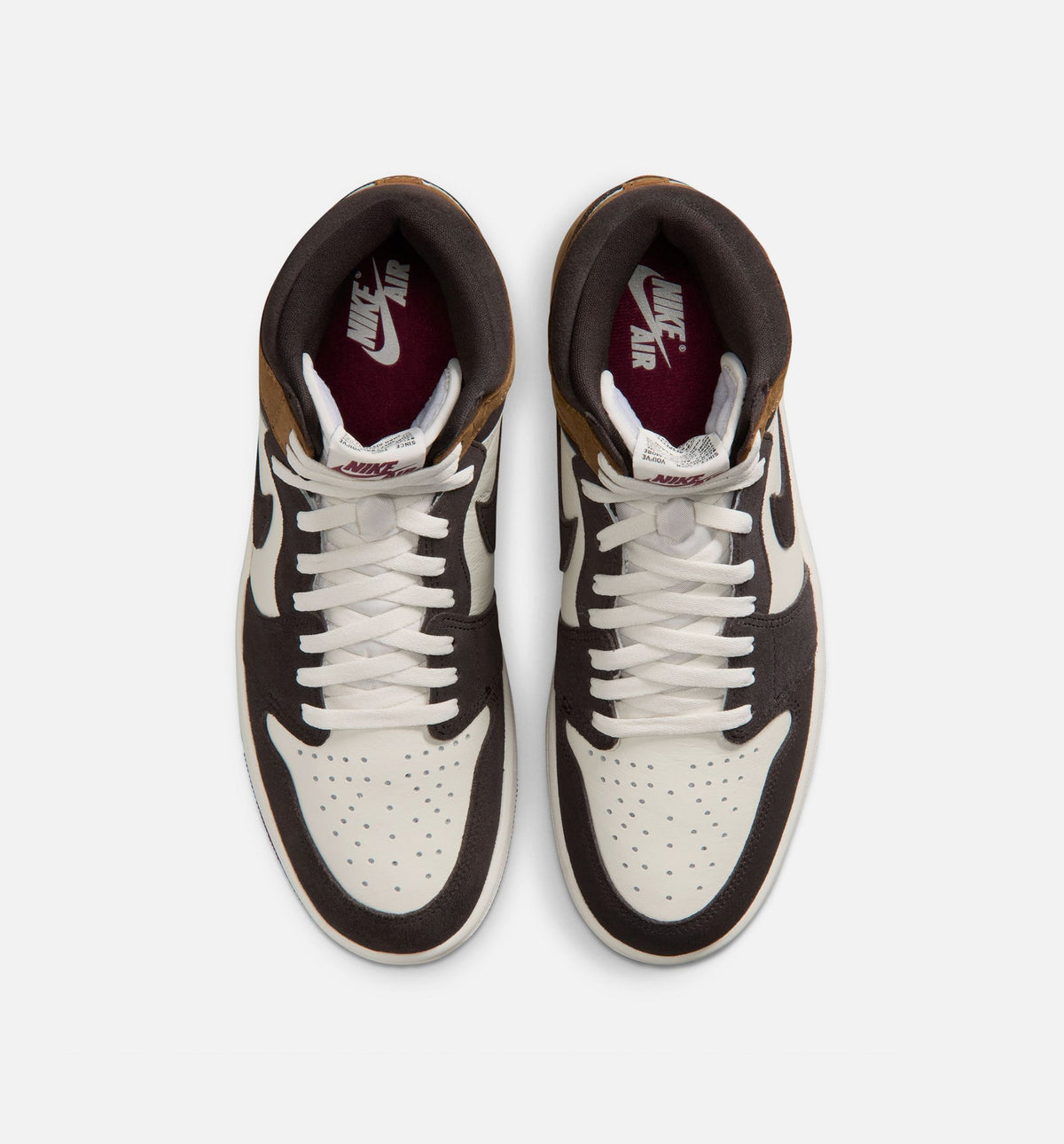 Air Jordan 1 Retro High OG Mens Lifestyle Shoe - Shadow Brown/Team Red/Light British Tan