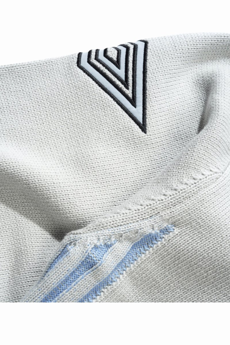 BUTTER DIAMOND ZIP-THRU KNIT Grey
