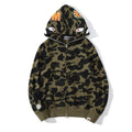 BAPE Shark Camo Full Zip Hoodie Black