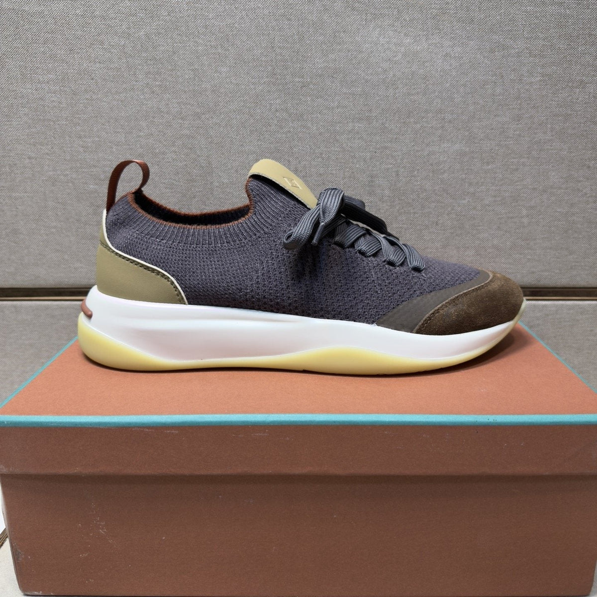 Loro Piana Men's Mixed-Material Low-Top Sneakers