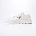 Prada Men's Triangle Plaque Low-Top Sneakers - Textured Lug Outsole