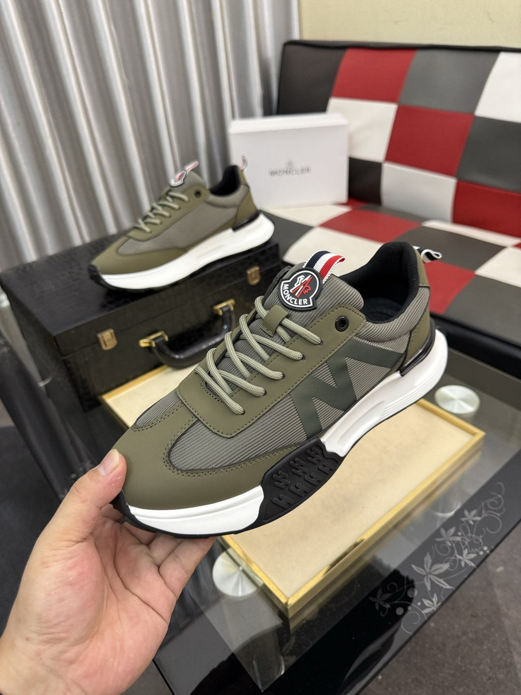 MONCLER Color-Block Low-Top Sneakers