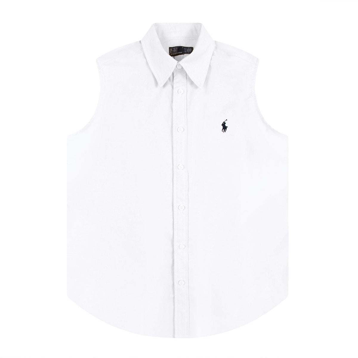 Ralph Lauren Sleeveless Oxford Button-Front Shirt