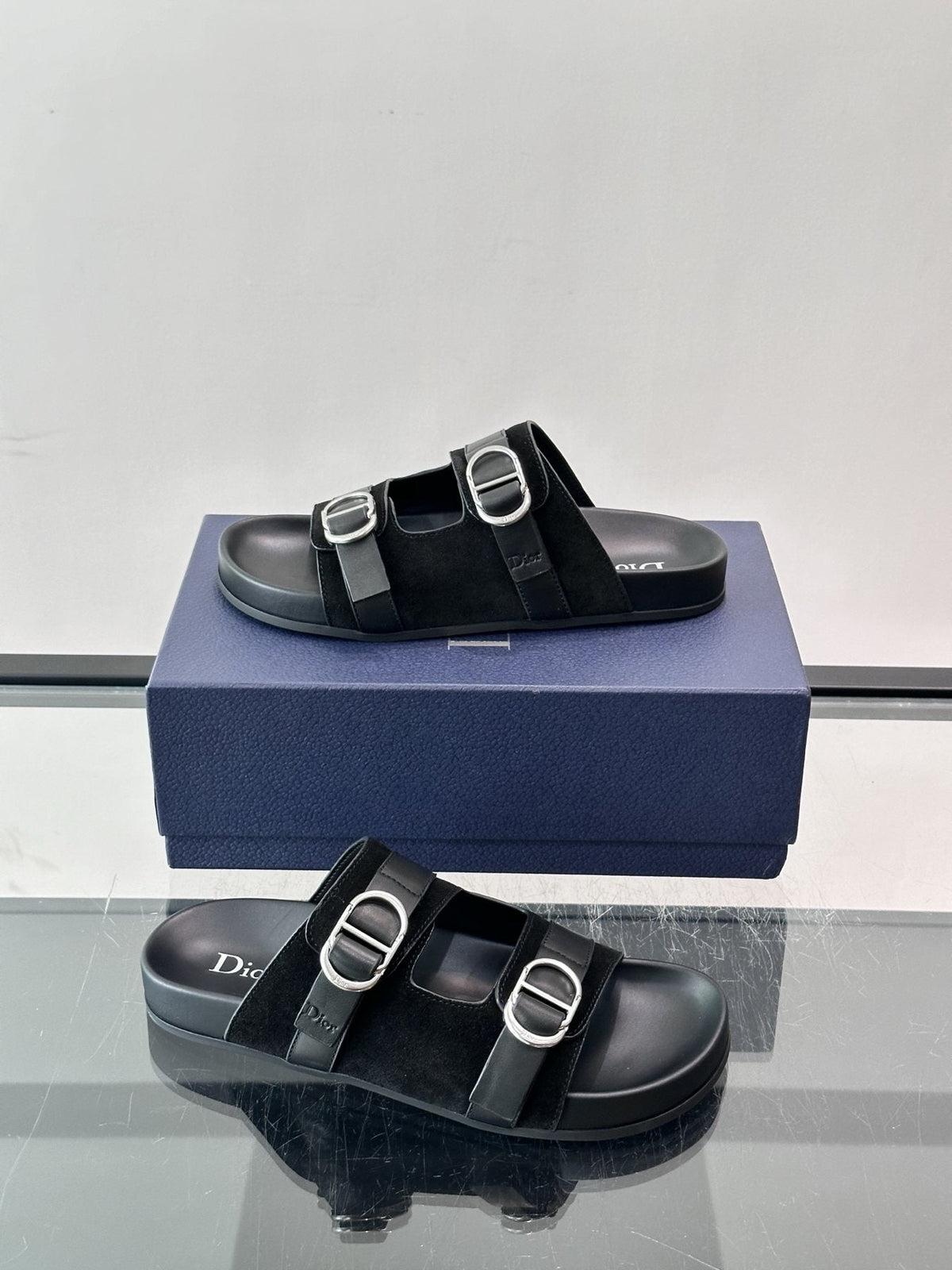 Dior Two-Strap Buckle Sandals