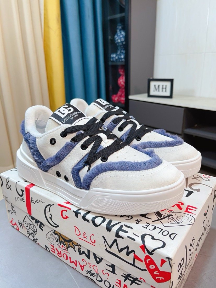 Dolce & Gabbana Contrast-Trim Low-Top Sneakers