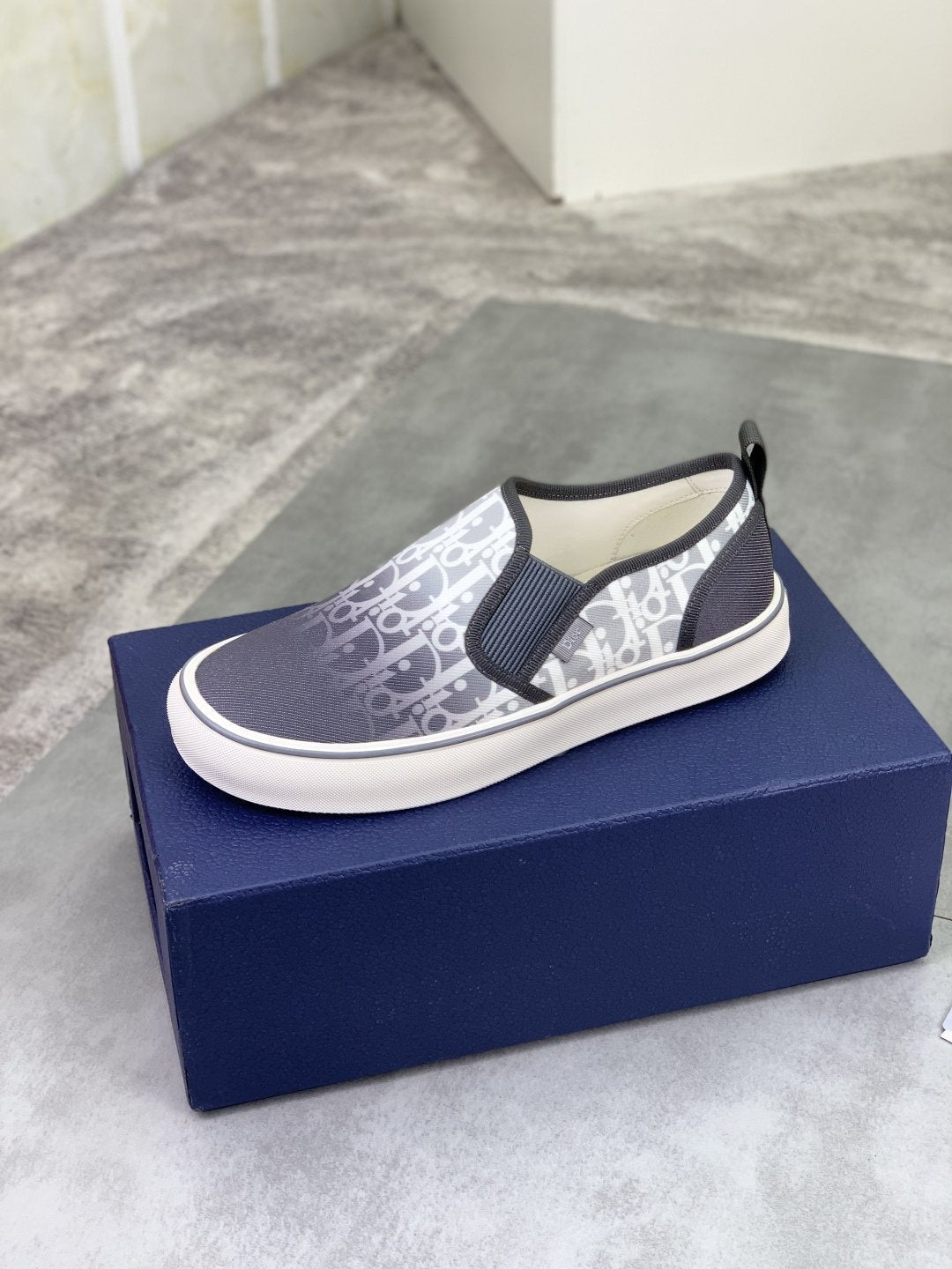Dior Patterned Canvas Slip-On Shoes