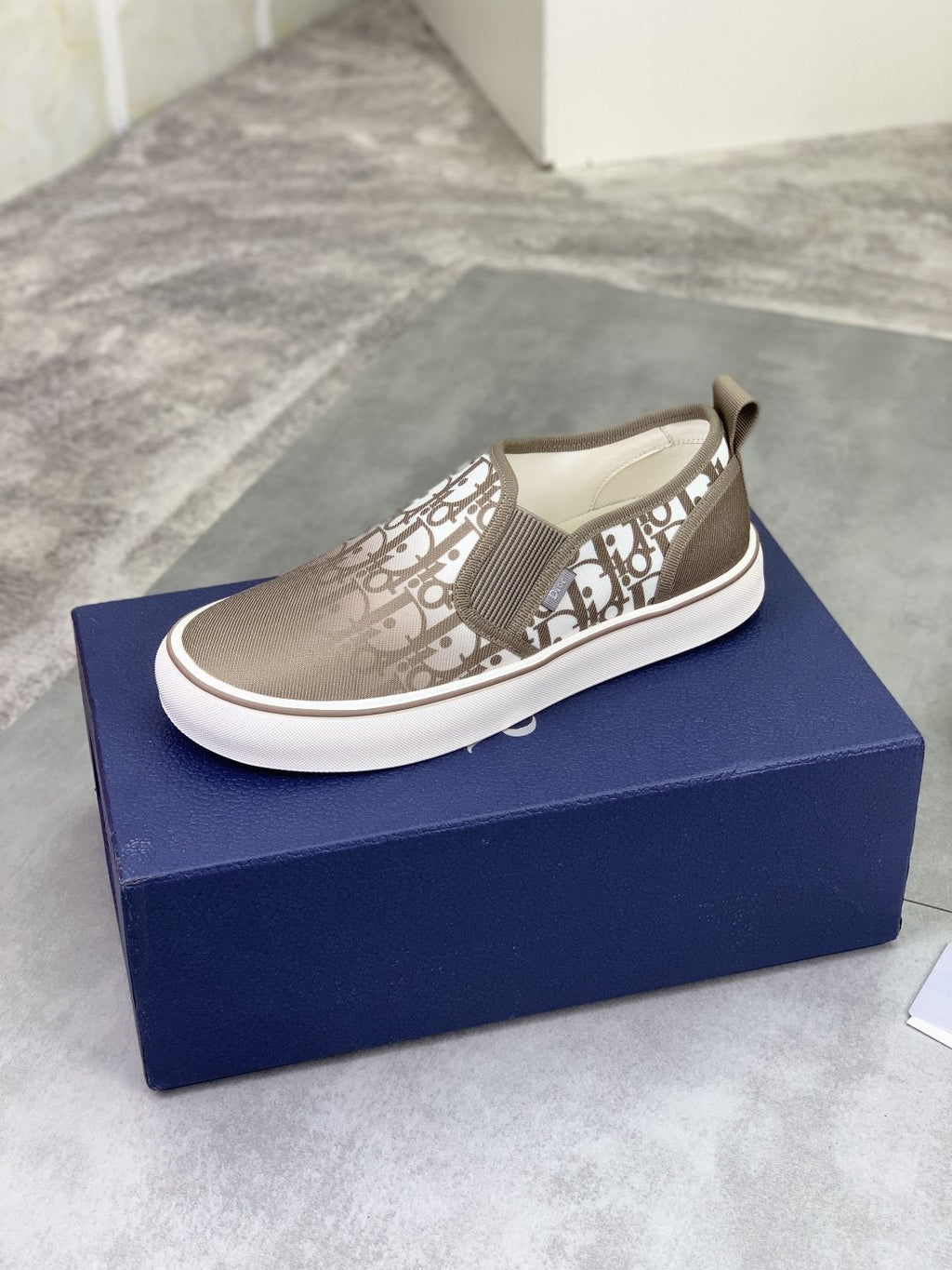 Dior Patterned Canvas Slip-On Shoes