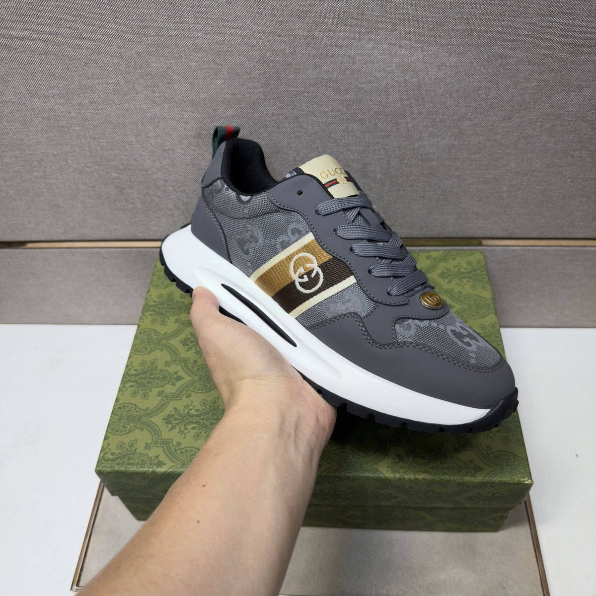 Gucci Patterned Low-Top Sneakers