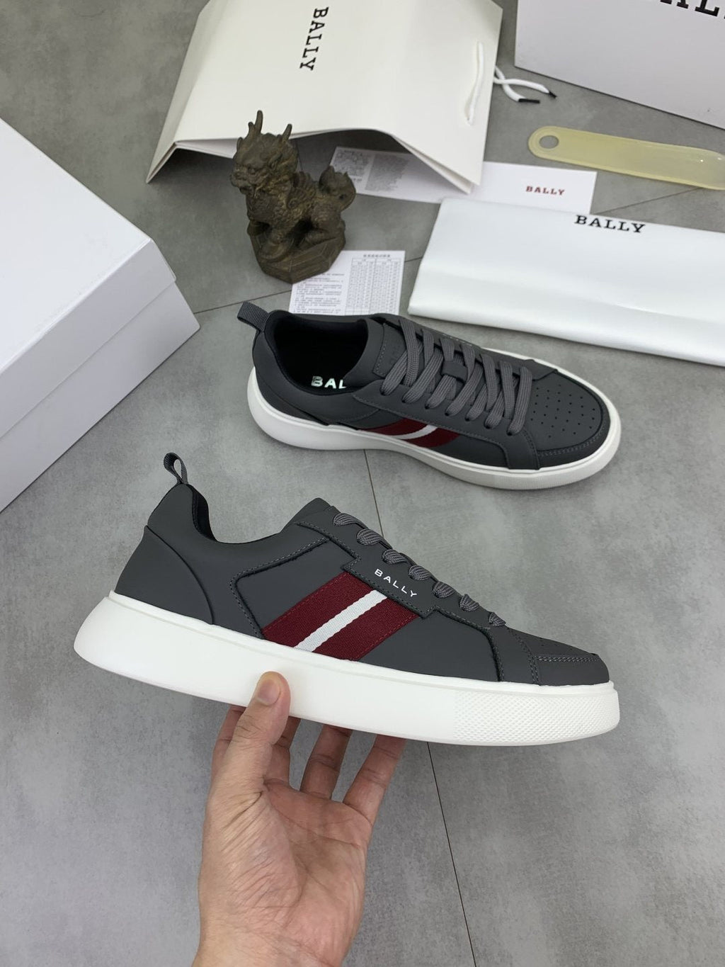 Bally Double-Stripe Low-Top Sneakers