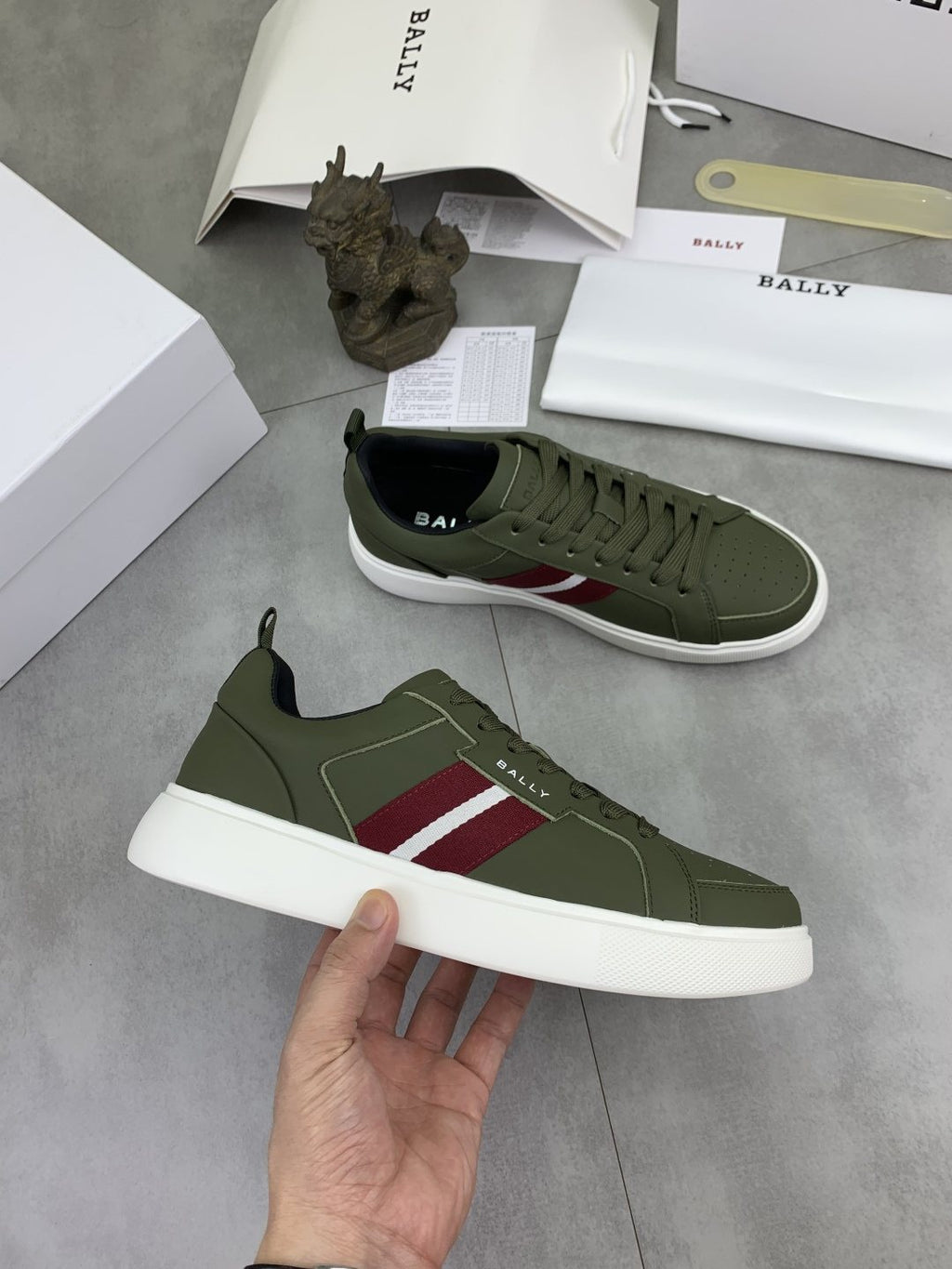 Bally Double-Stripe Low-Top Sneakers