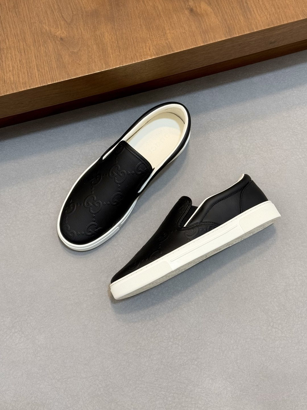 Gucci Embossed Slip-On Sneakers