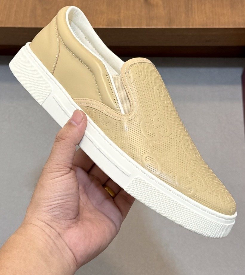 Gucci Embossed Slip-On Sneakers