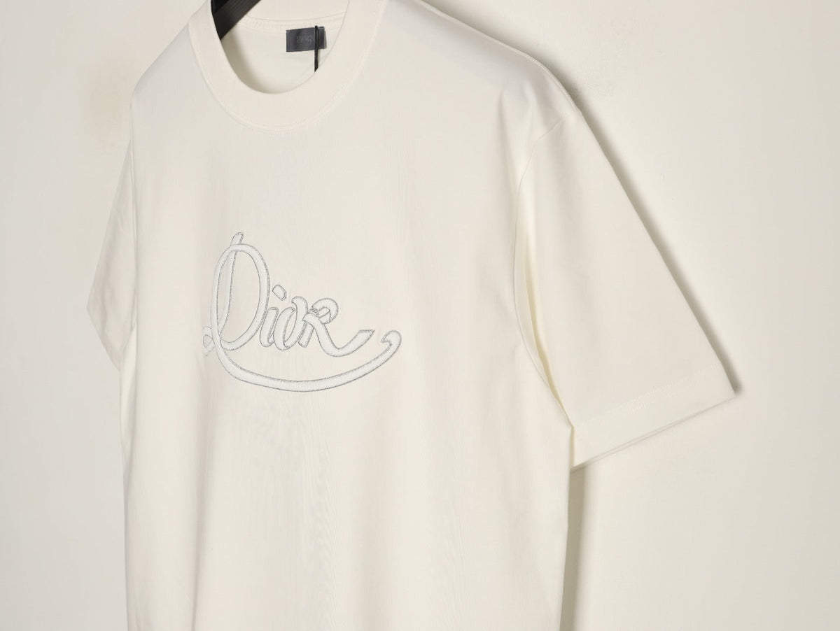 Dior Script Lettering Graphic T-Shirt - Off-White
